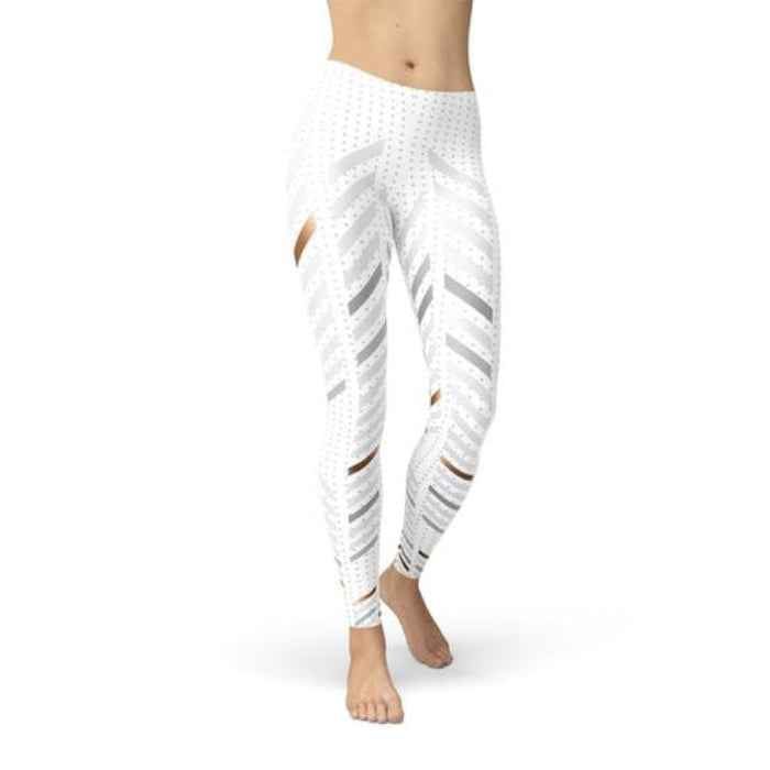 White stripes leggings — primary view