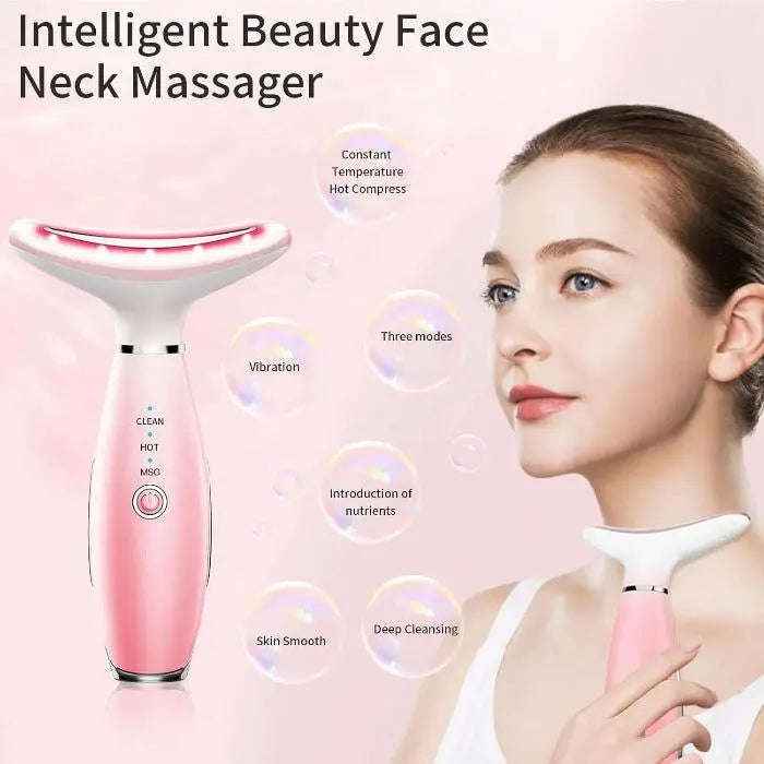 Face and neck massager with warmth — primary view
