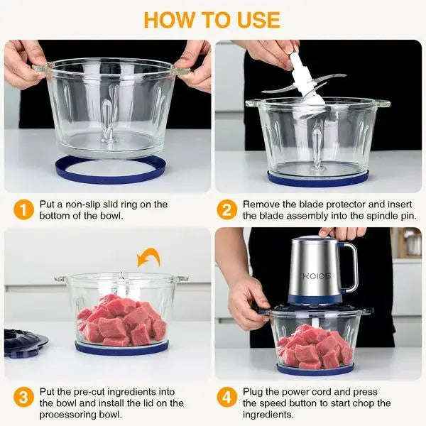 300W electric food processor — additional view 6