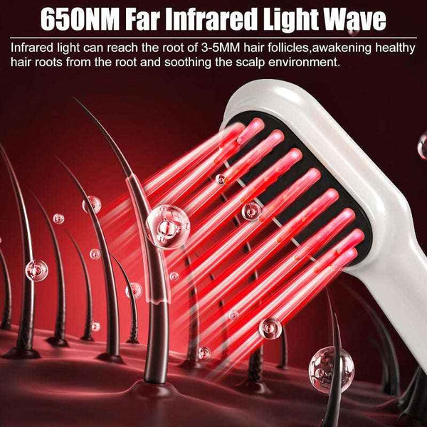 Vibrating scalp massage comb with light — additional view 9