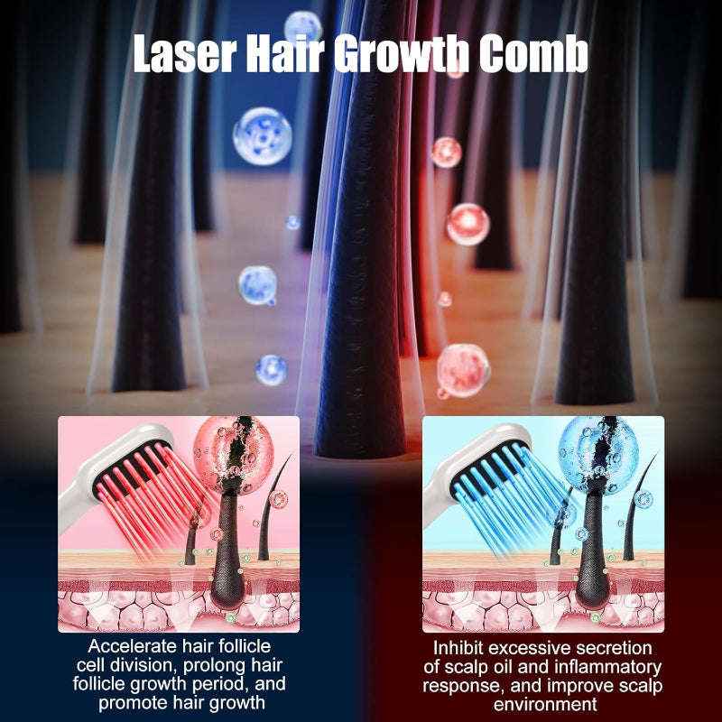 Vibrating scalp massage comb with light — additional view 8