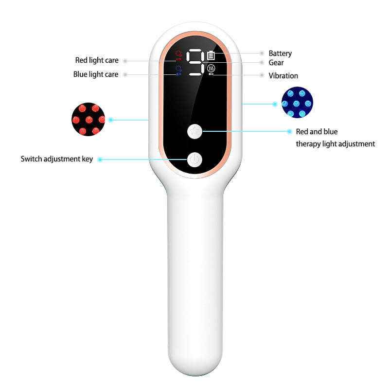 Vibrating scalp massage comb with light — additional view 12