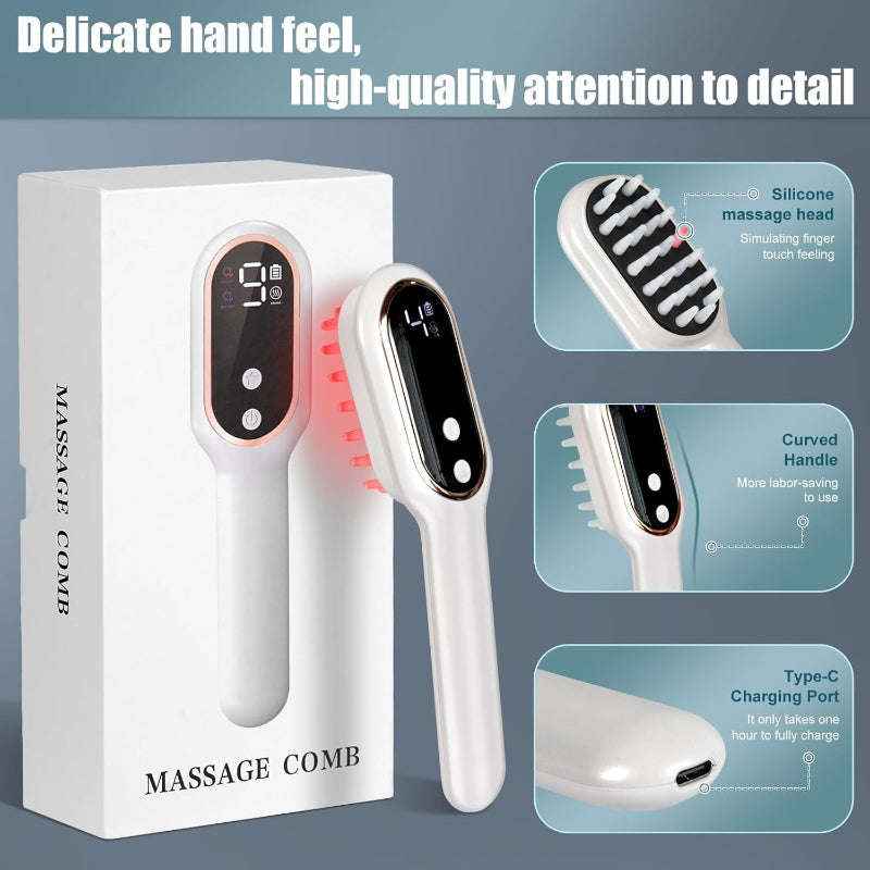Vibrating scalp massage comb with light — additional view 6