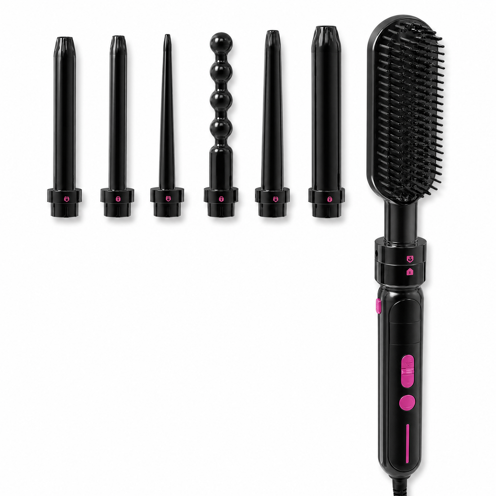2-in-1 Curling & Straightening Iron shown in a clear product image