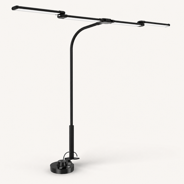 Adjustable LED Desk Lamp with Clip, front product view