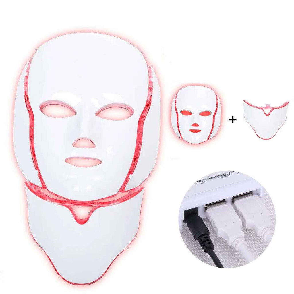 Multi-color LED face and neck light mask — additional view 4