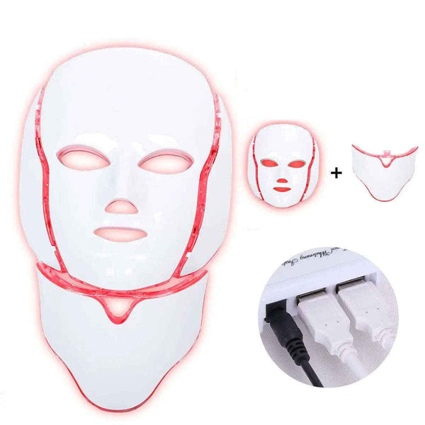 Multi-color LED face and neck light mask — additional view 5