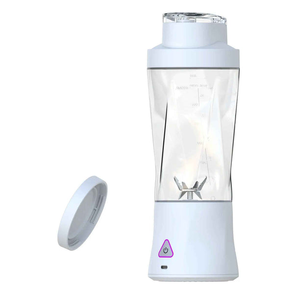 Portable Electric Blender Cup 600ml for Smoothies and Drinks-Blenders & Food Processors-Splashis-Color:White Transparent Body-Splashis
