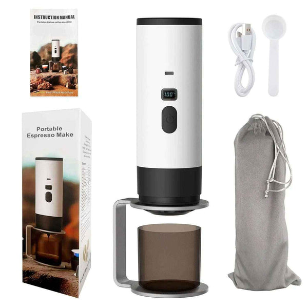 Portable Espresso Maker - Compact and Travel-Friendly Espresso Machine-Kitchen Appliances-Splashis-Color:Elegant White-Splashis