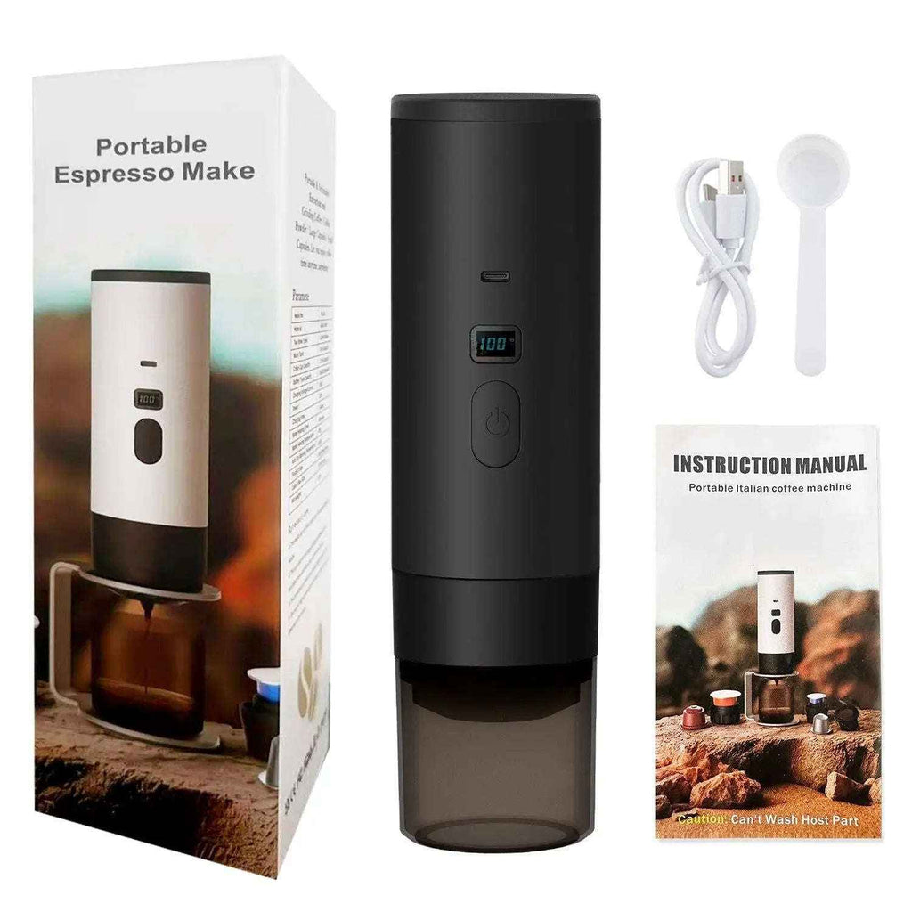 Portable Espresso Maker - Compact and Travel-Friendly Espresso Machine-Kitchen Appliances-Splashis-Color:Graphite Black Default-Splashis
