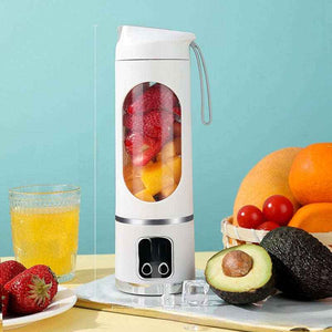 White portable cordless smoothie blender with USB rechargeable battery