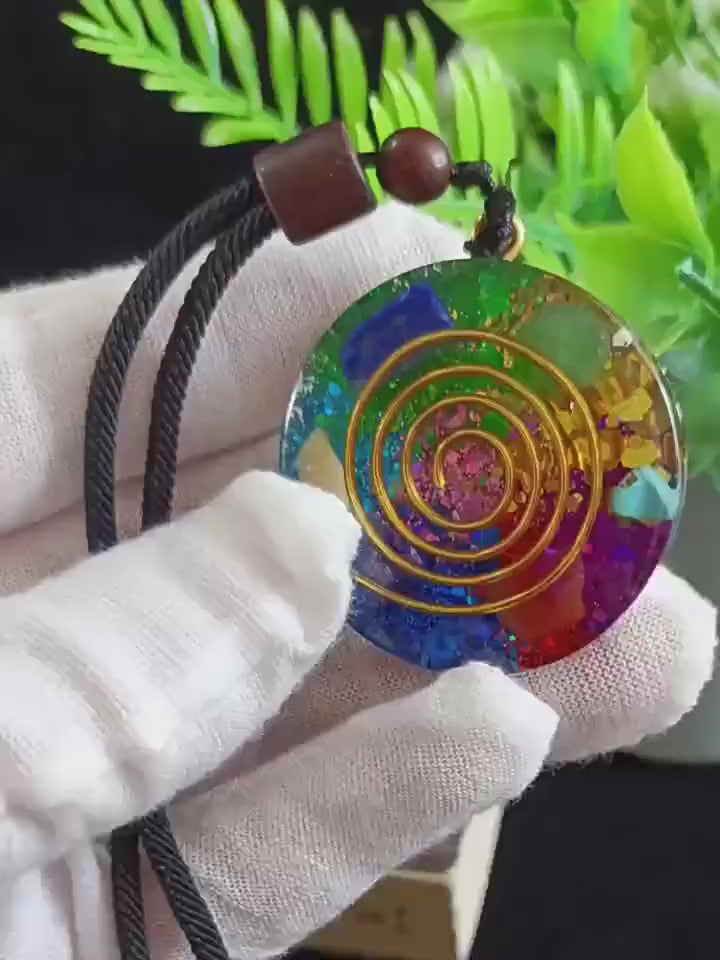 7 Chakra Orgone Pendant Necklace-Necklaces-Splashis-Splashis