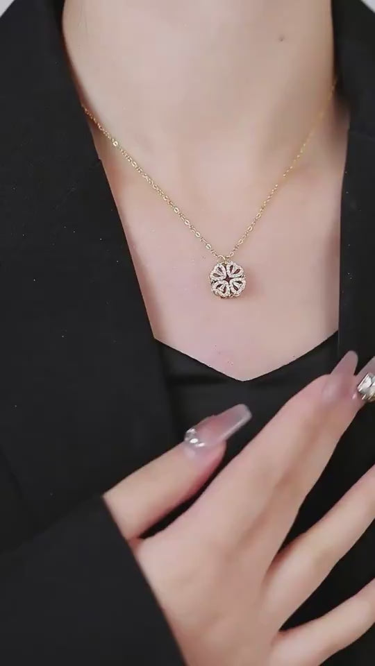 Four-Leaf Clover Heart Necklace-Necklaces-Splashis-Splashis