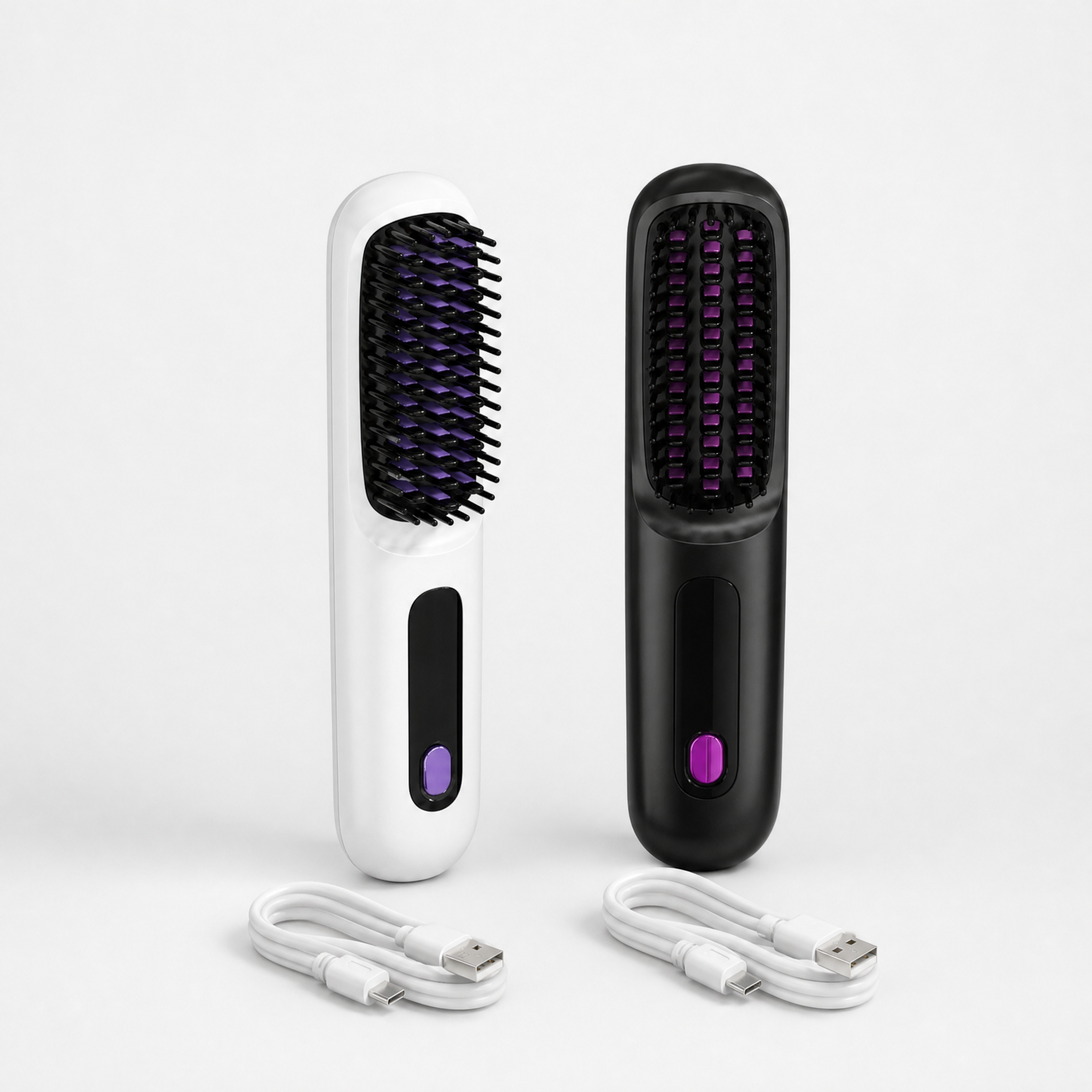 2-in-1 Wireless Hair Straightener Comb - Cordless & Rechargeable, shown in a clear product image