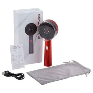 Red scalp massage comb with vibration and red light