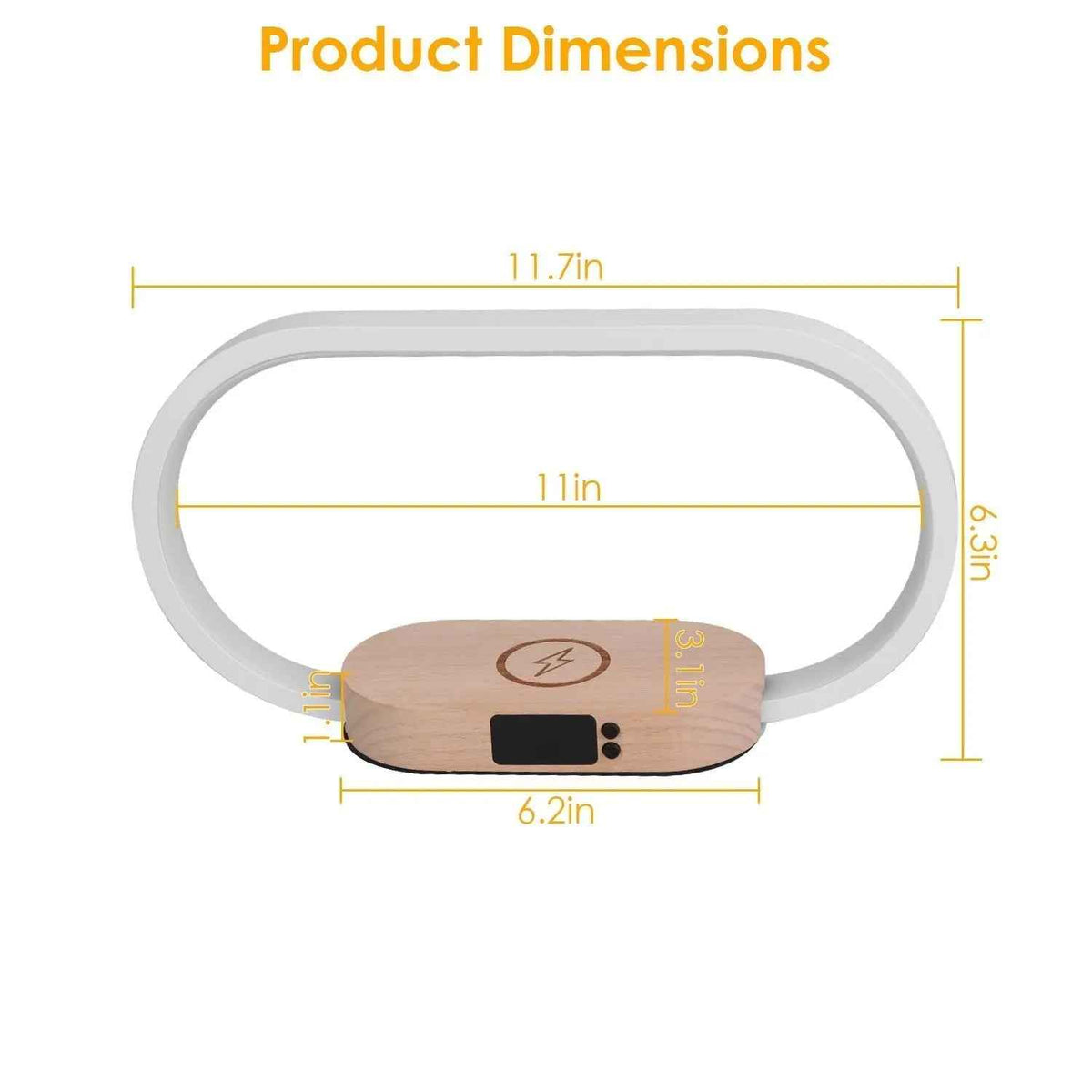 Smart Wireless Charging Lamp - 3-in-1 Multifunctional Design, angled product view