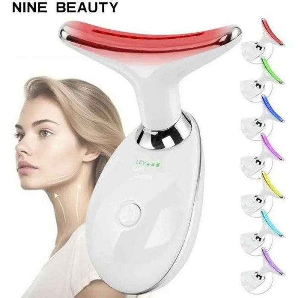 7-color LED neck and face care device — primary view