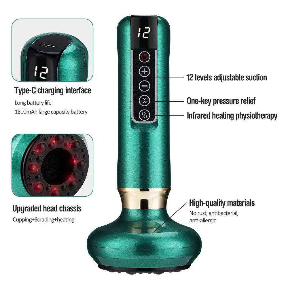 Electric cupping and scraping massager with heat — additional view 6