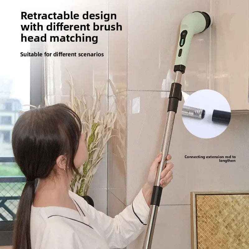 Electric home cleaning brush — primary view