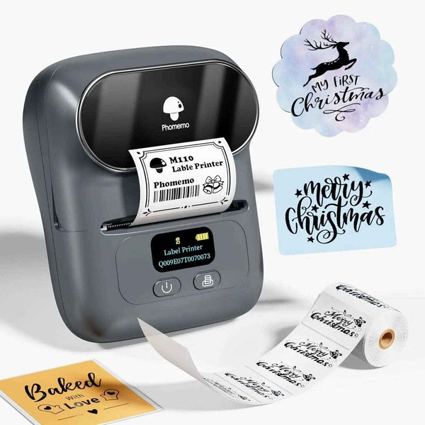 Smart Bluetooth Label Printer - M110 Mini Printer for Effortless Labeling and Organization-Home Office Storage-Splashis-Model:M110 Gray-Splashis