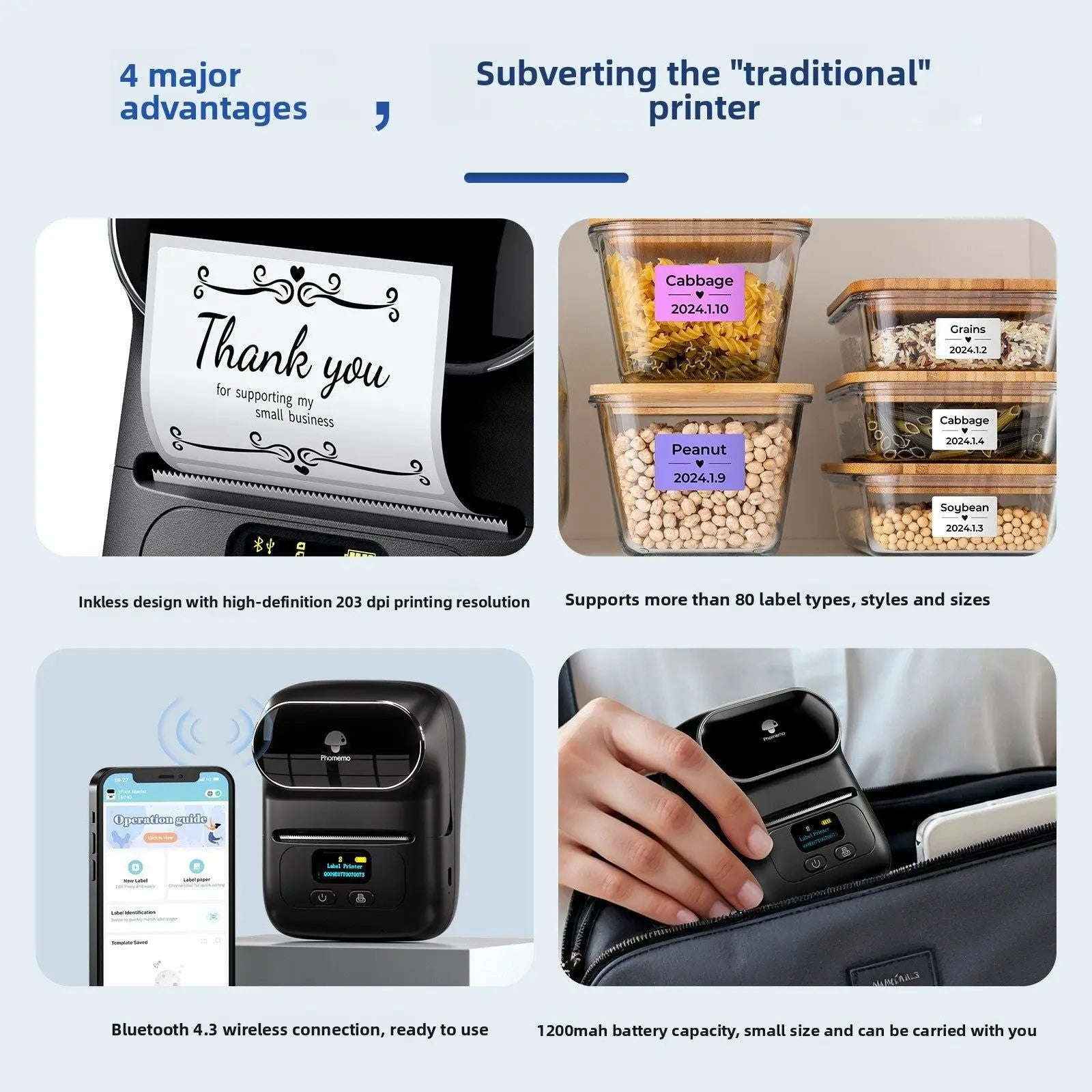 Bluetooth label printer M110 — additional view 7