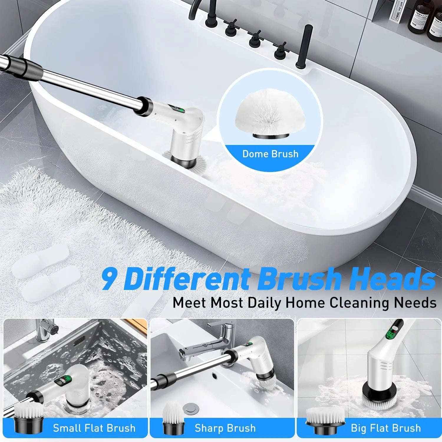 Cordless electric spin scrubber — additional view 5