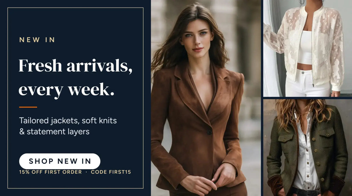 New in - tailored jackets, soft knits and statement layers