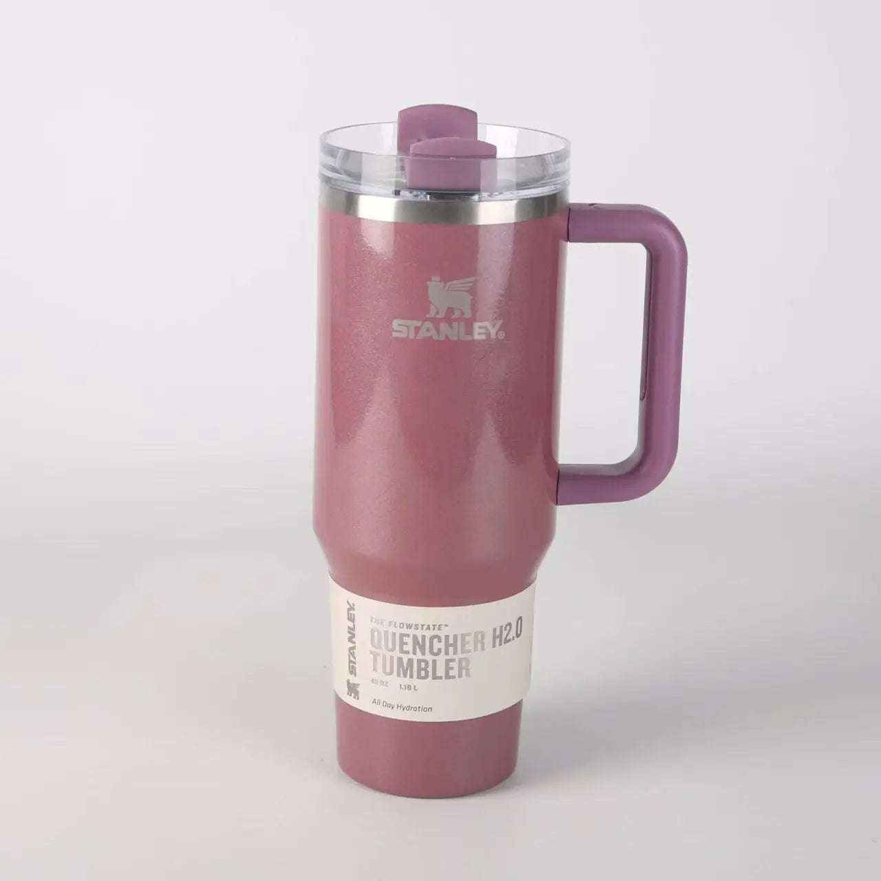 64oz insulated stainless steel tumbler with handle and straw — additional view 3