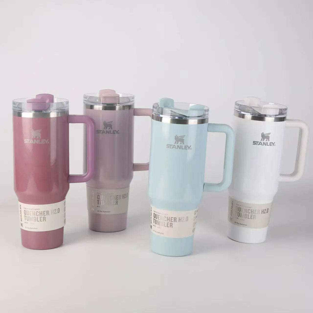64oz insulated stainless steel tumbler with handle and straw — additional view 4