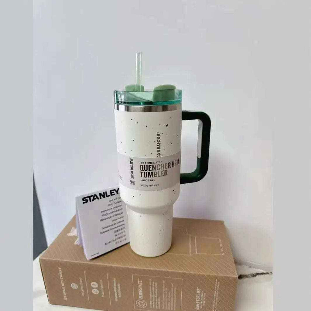 64oz insulated stainless steel tumbler with handle and straw — additional view 9