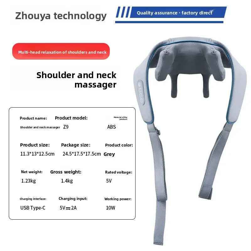 Shoulder and neck massager with heat — primary view