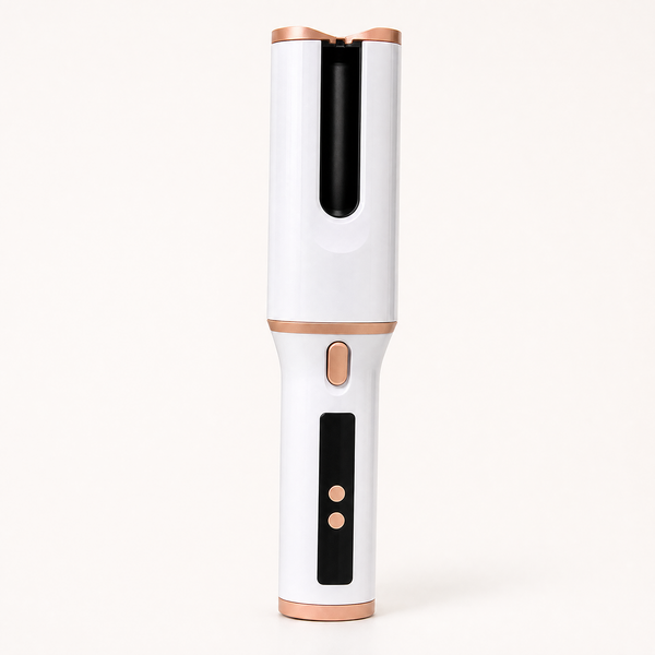 Cordless Automatic Curling Iron with Alloy Barrel 5200mAh, shown in a clear product image