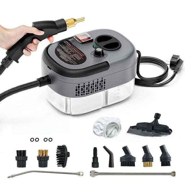 Turbo High-Pressure Steam Cleaner - Powerful Turbo Steam Cleaner for Deep Cleaning-Electric Window Cleaners-Splashis-Color:Gray Dual Accessory-Product specifications:UK 220V-Splashis