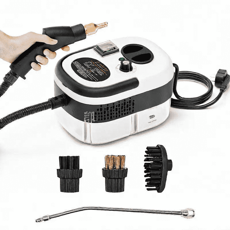 Turbo High-Pressure Steam Cleaner - Powerful Turbo Steam Cleaner for Deep Cleaning-Electric Window Cleaners-Splashis-Color:Black White Standard Set-Product specifications:UK 220V-Splashis