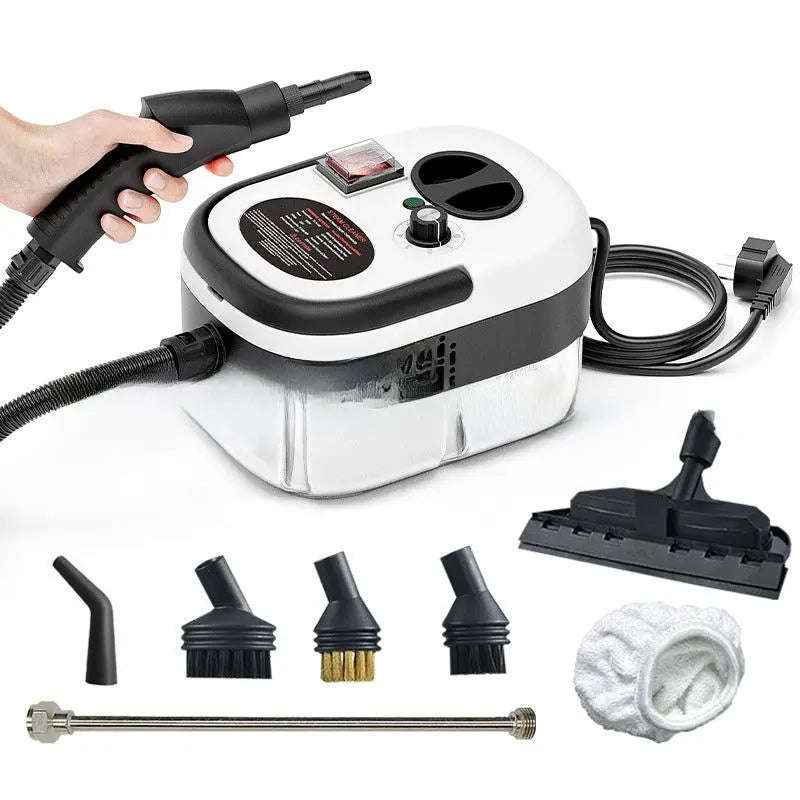 Turbo High-Pressure Steam Cleaner - Powerful Turbo Steam Cleaner for Deep Cleaning-Electric Window Cleaners-Splashis-Color:Black White Upgraded Set-Product specifications:UK 220V-Splashis