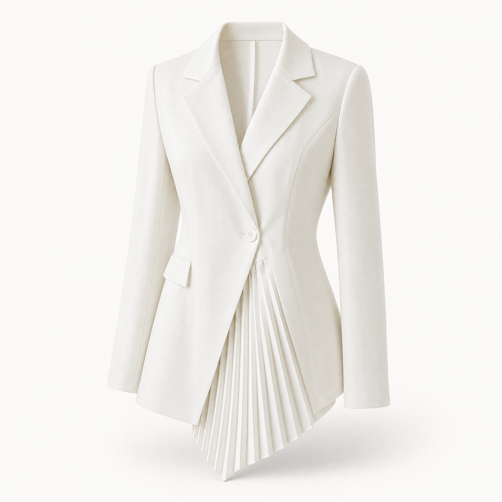 Elegant Irregular All-Match Coat for Women, shown in a clear product image