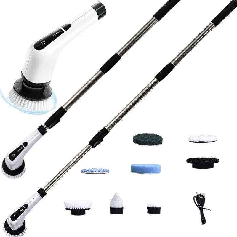 Electric cleaning brush with attachments — additional view 4