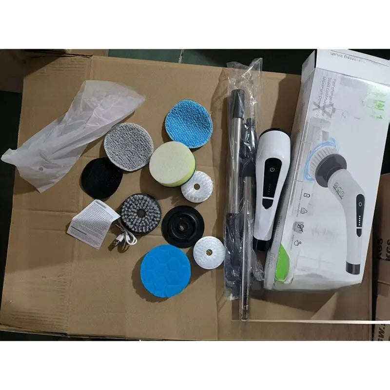 Electric cleaning brush with attachments — additional view 8
