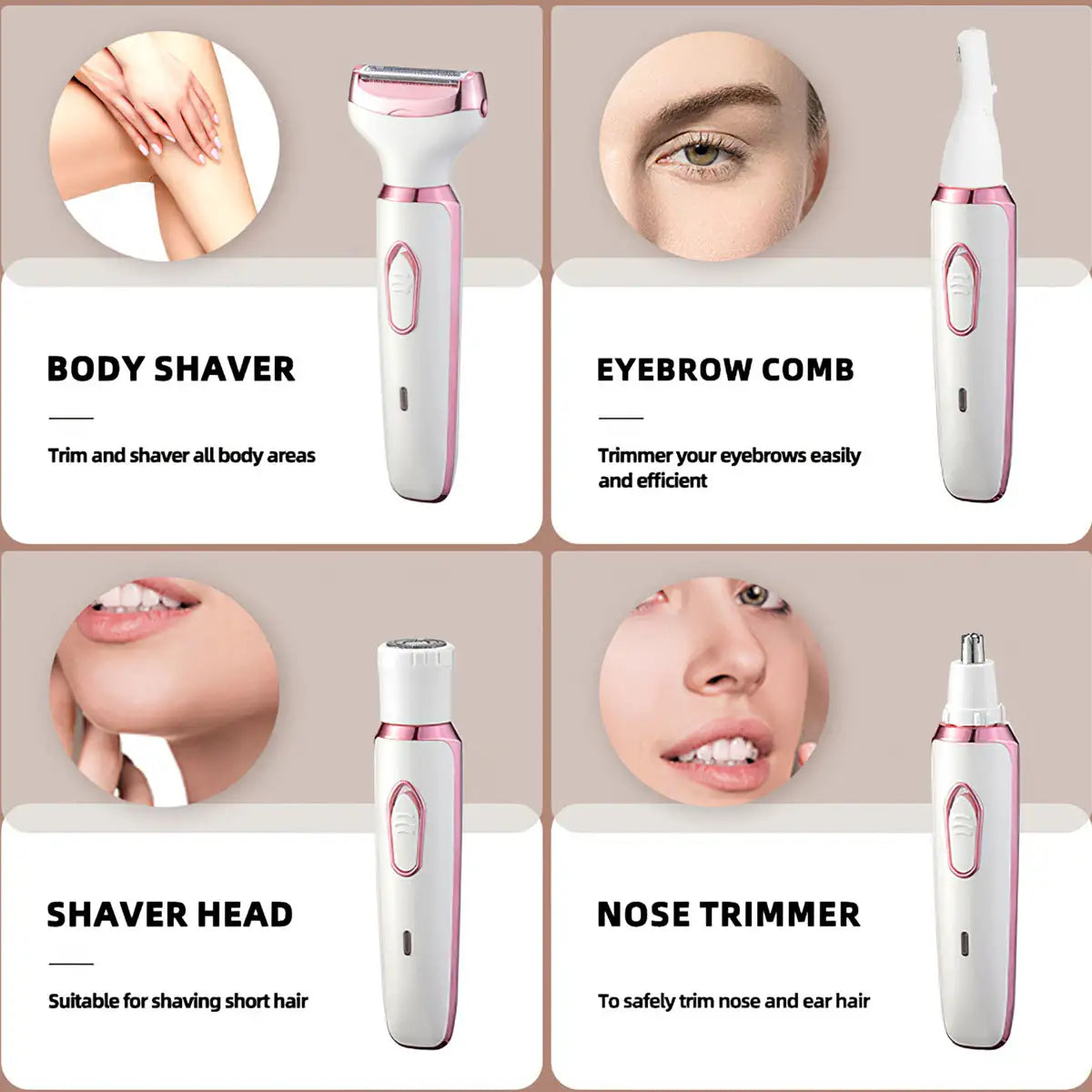 4-in-1 women's electric razor and trimmer — additional view 7
