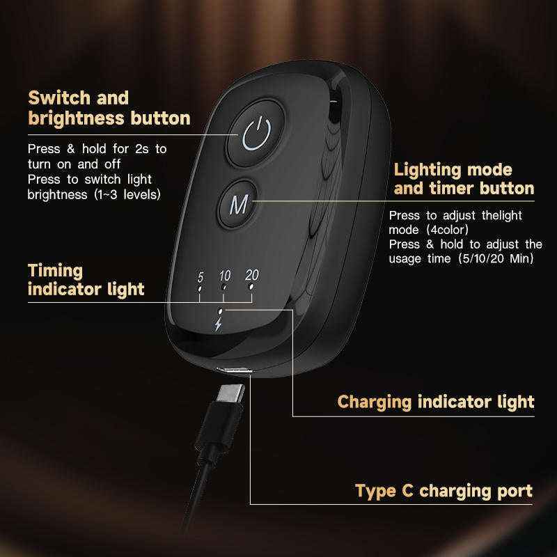 Wireless multi-color LED light face mask — additional view 8