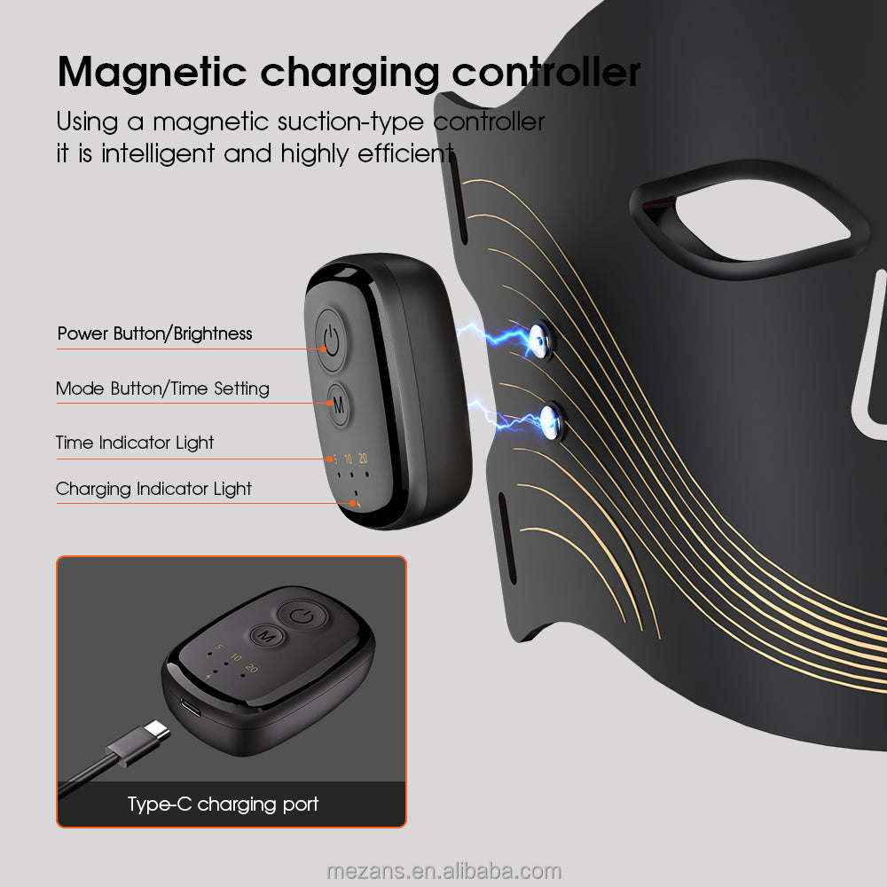 Wireless multi-color LED light face mask — additional view 9