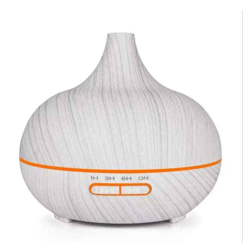 Wood Aromatherapy Diffuser - Smart Essential Oil Diffuser for Tranquil Environments-Home Office Storage-Splashis-Color:White wood grain usb model-Splashis