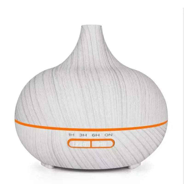 Wood Aromatherapy Diffuser - Smart Essential Oil Diffuser for Tranquil Environments-Home Office Storage-Splashis-Color:White wood grain usb model-Splashis